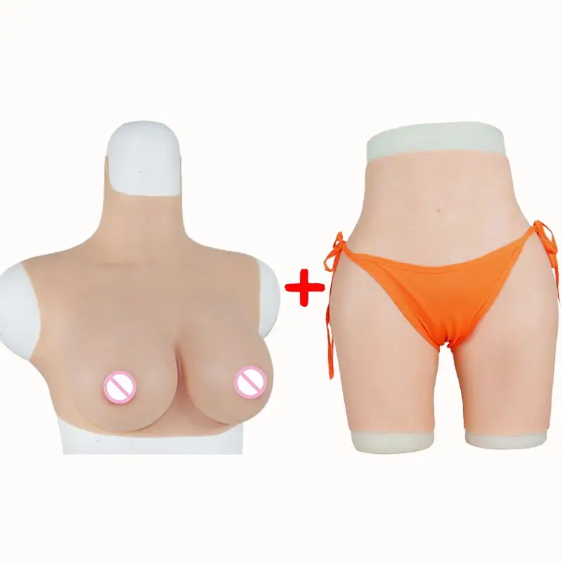 

Artificial Silicone Boobs Enhancer Chest False Breast Forms Fake Vagina Pants Buttock and Hip Enhancer Padded For Crossdresser