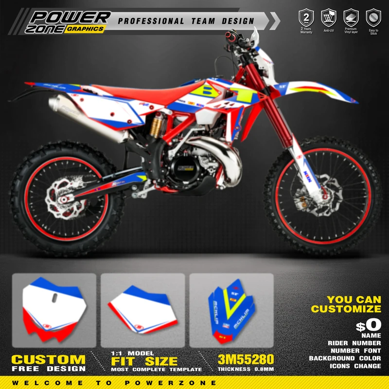 PowerZone Custom Team Graphic Decal & Sticker Kit For BETA 2013 2014 2015 2016 2017 RR RR-S 125 200 250 300RR 350 390 430 480 08