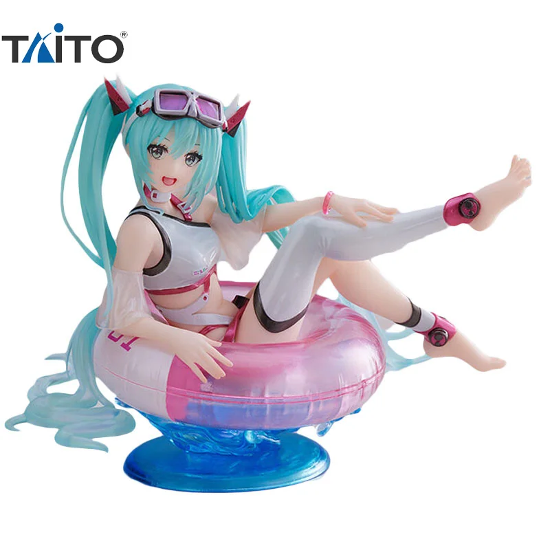 

Original Taito Hatsune Miku Aqua Float Girl Pool Party 99400 Action Figure Genuine Kawaii Figurines Collection Model Doll Toys