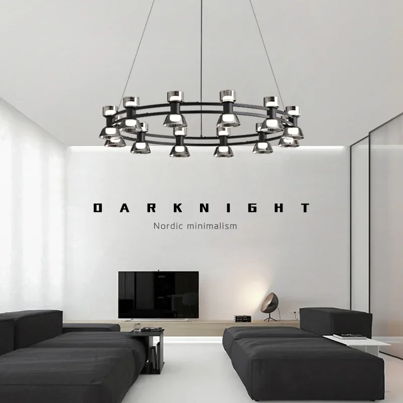 Modern LED round Pendant Light Luxury Ceiling Hanging Lamp for Indoor Home Decor Suitable for Dining Living Room Bedroom view 4