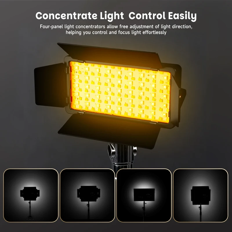 ضوء لوحة LED، 29 تأثير RGB + 3 درجات حرارة ألوان، قابل لإعادة الشحن بقدرة 2000 مللي أمبير في الساعة، حامل 1/4 بوصة، تصميم مشبك للعيش، المسرح، مدونة الفيديو، الصورة #4