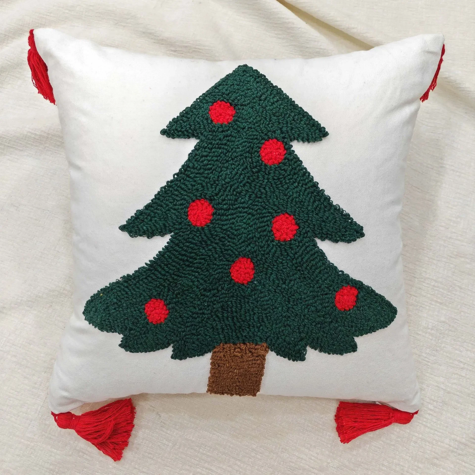 Christmas Style Amazon Plush Pillowcase, Living Room Sofa Cushion Cover, Snowman, Christmas Tree Pillow Cover