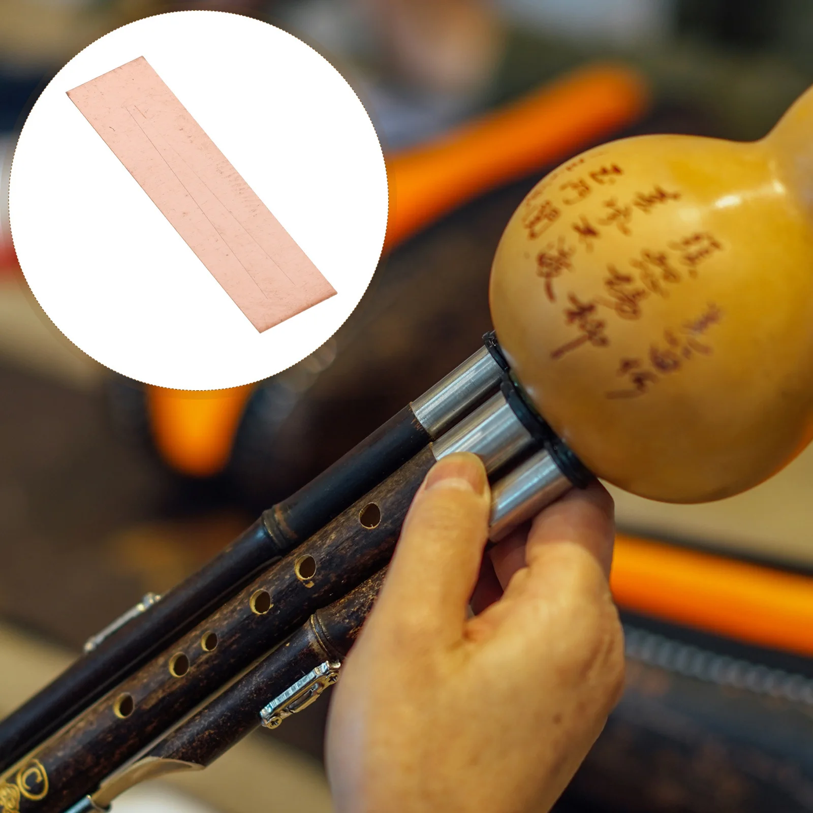 3 قطعة القصب Bawu النحاس القرعيات الناي F مفتاح استبدال أجزاء دائم آلة موسيقية اكسسوارات النحاس القصب أجزاء