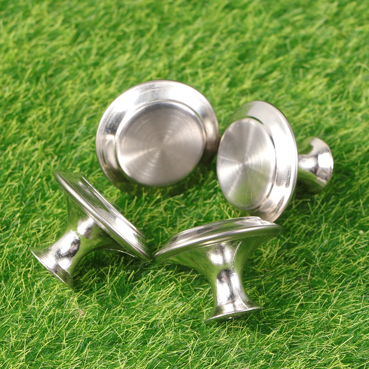 

20 Pcs Stainless Steel Handle Knurled Polished Drawer Cabinet Knobs Kitchen Door Pull