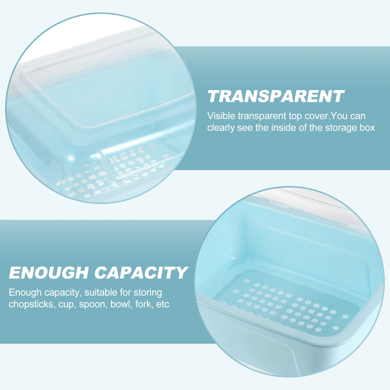 

Eco-Friendly Transparent Tableware Storage Box Water Draining Cutlery Holder For Kitchen Bowl Chopsticks Spoon Fork Organizer