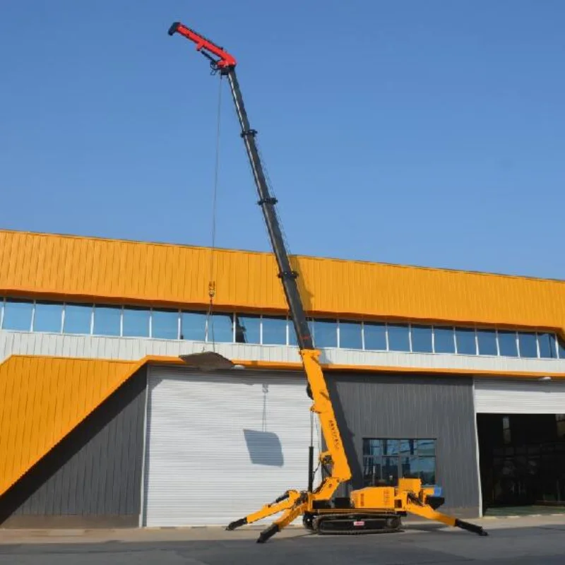 Mini Spider Crawler Crane Elevator Hoist Glass Curtain Wall Lift Foldable Telescopic Outrigger 8T Small Spider Crane for Sale