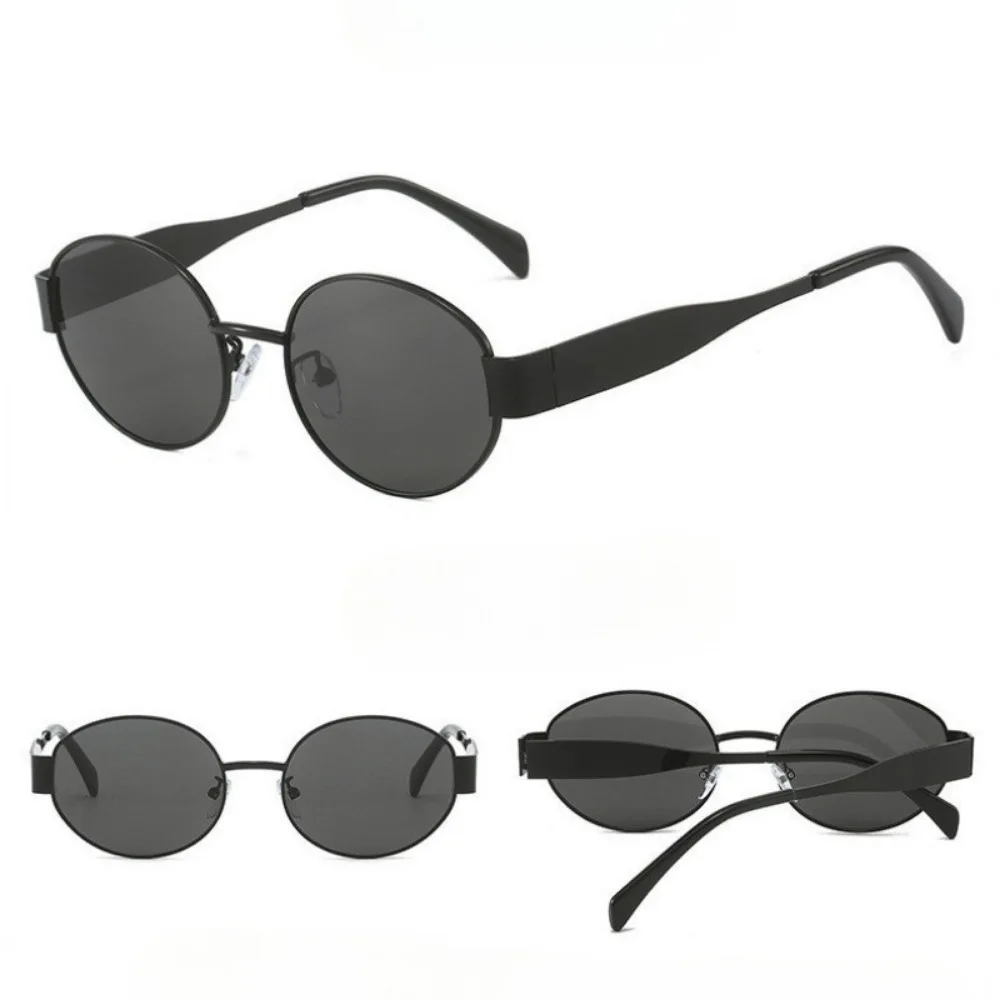 Retro Oval Sunglasses for Women Men Trendy Sun Glasses Classic Shades UV400 Protection Fashion Sun Glasses image 5