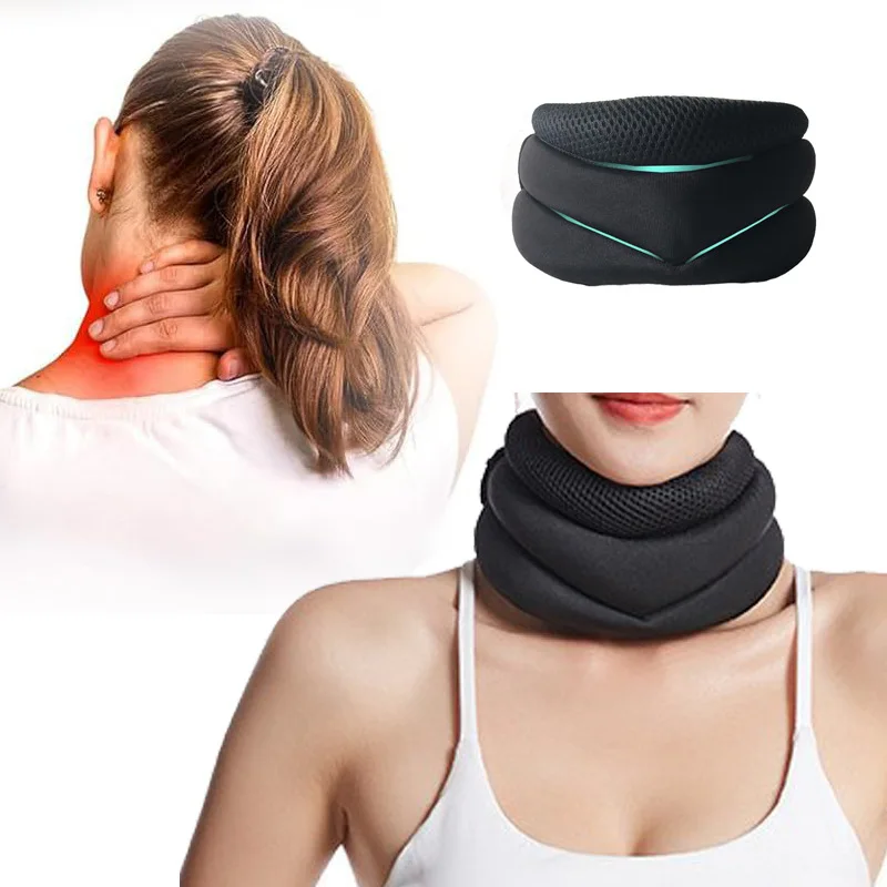 

Three-stage Neck Protector Breathable Neck Support Anti-Head Orthosis Home Physiotherapy Sponge Cervical Spine Neck Protector