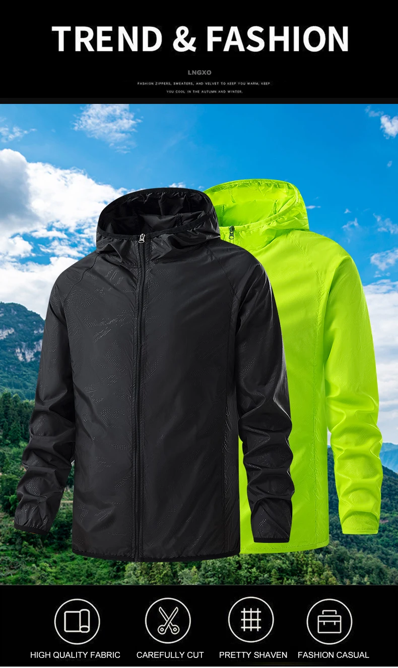 JNLN Men Women Hiking Jackets Waterproof Sun Protective Windbreaker Unisex Camping Climbing Outdoor Rain Coat Portable Clothes 8 S03b699244f834d33a2b73f11b3667dd2T
