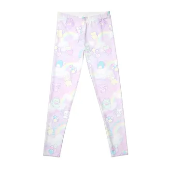 레깅스 하이 웨이스트 여성, 파스텔 레인보우 애니멀 레깅스 골프웨어 