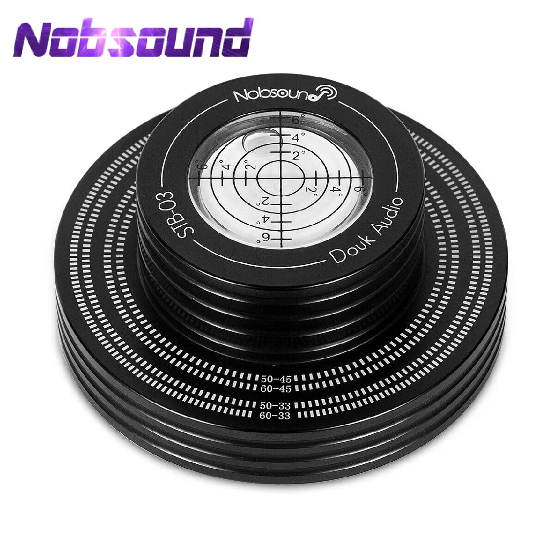 Nobsound-Stabilisateur de disque en vinyle LP, tachymètre, poids d'enregistrement, niveau à bulle coloré, 50Hz, 60Hz