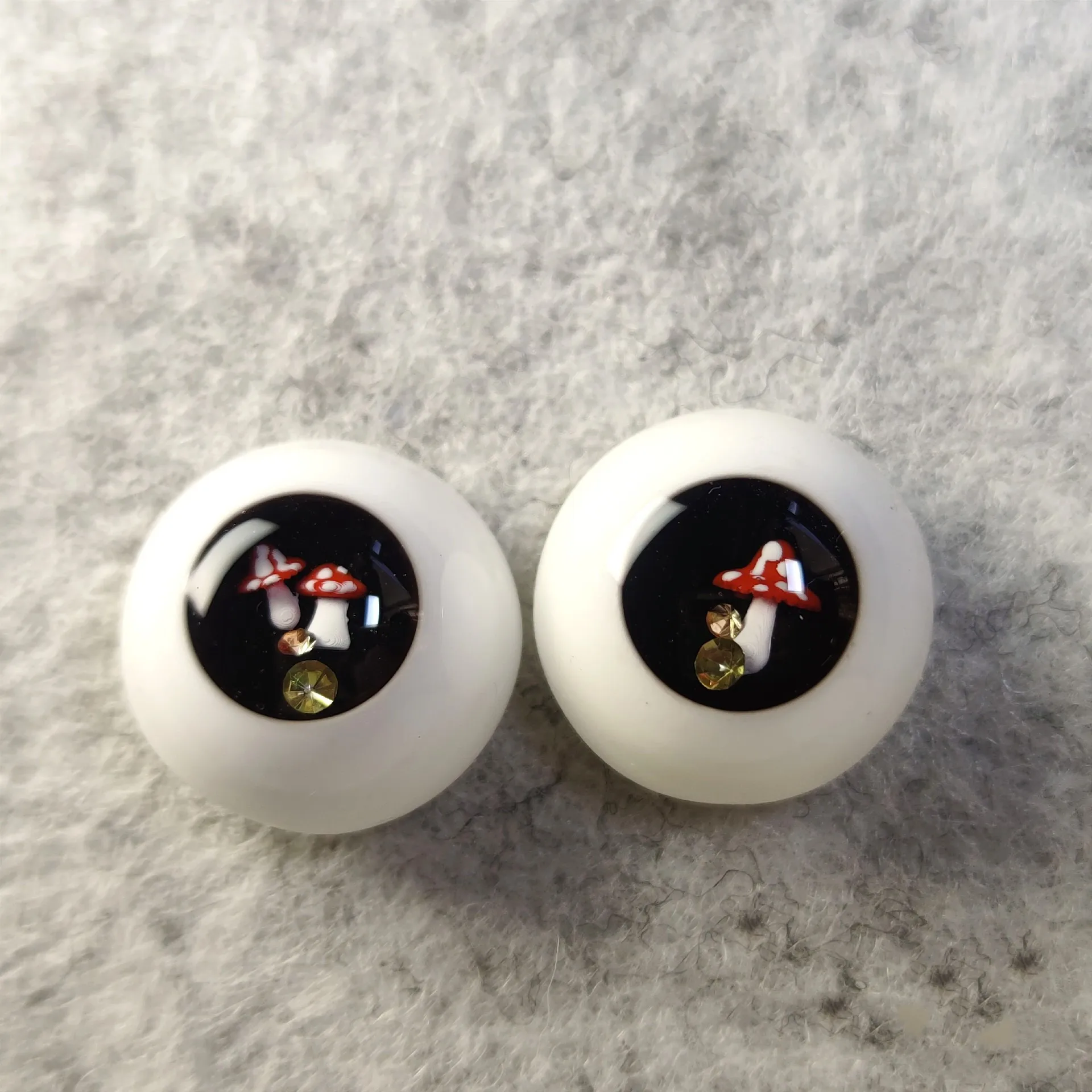 Big Head BJD Doll Safety Eyes, 10-18mm Double Sided  Movable Plaster Eyeball Toy Accessories