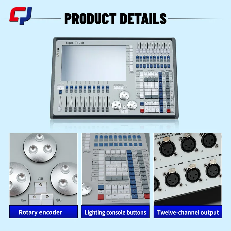 Tiger Touch Control Console stage DJ mixer Stage lighting show beam lights bar intelligent touch screen light controller DMX512