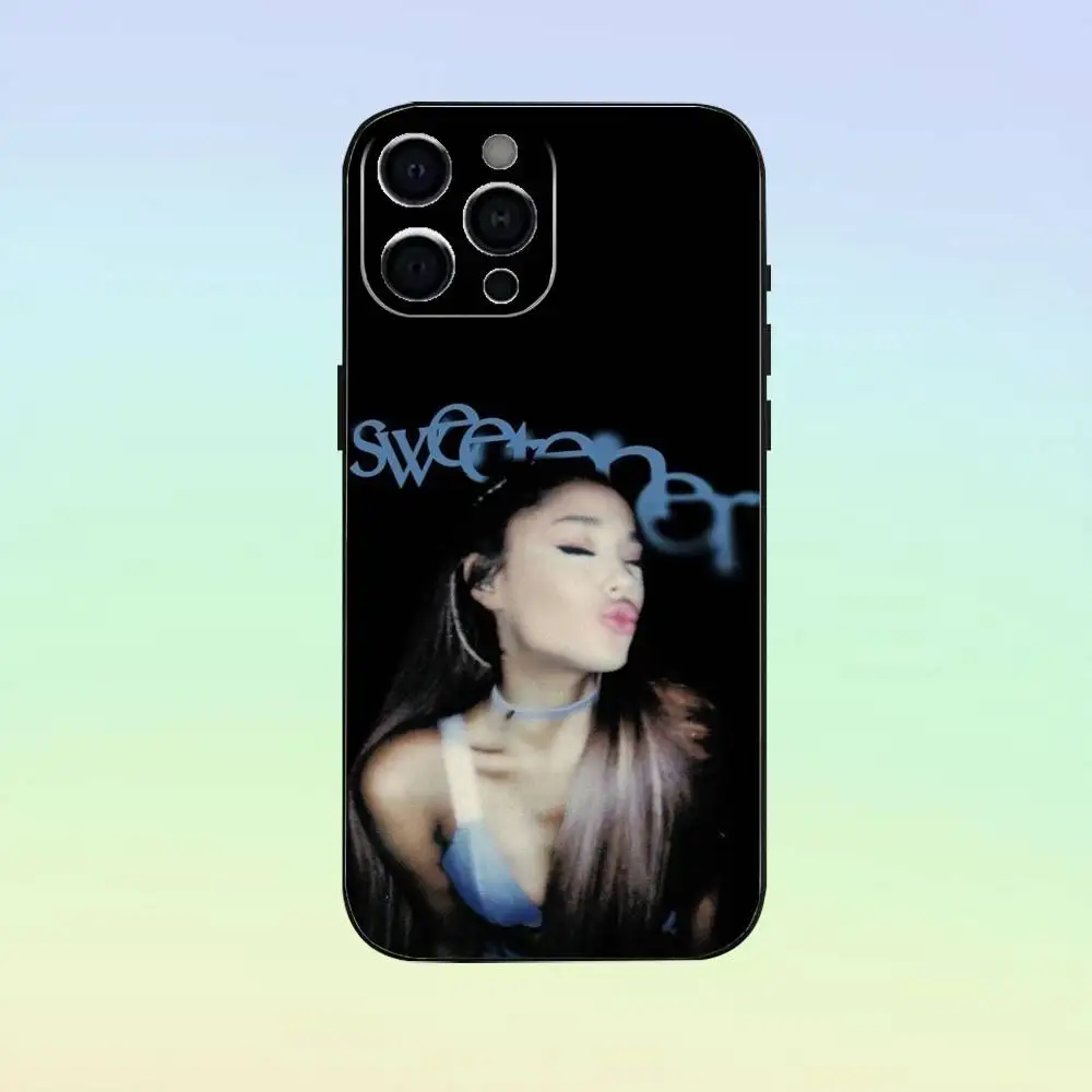 Coque de téléphone A-Ariana Singer g-grandes pour iPhone17,16,15,14,13,12,11 Plus,Pro Max, coque noire souple