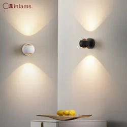 360 ° Rotatable Double Sided Wall Lamp, Simple Modern Living Room, Corridor, Home Decoration, Indoor Bedside Study Wall Light