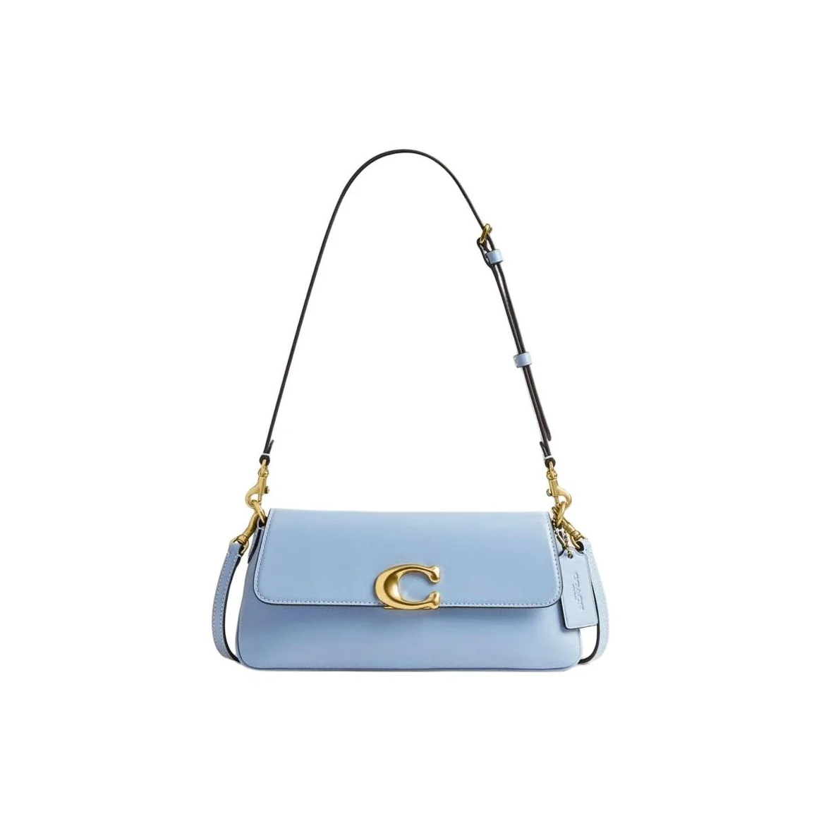 COACH Leather Shoulder Bag Medium Women's Blue CAM16-B4PUB