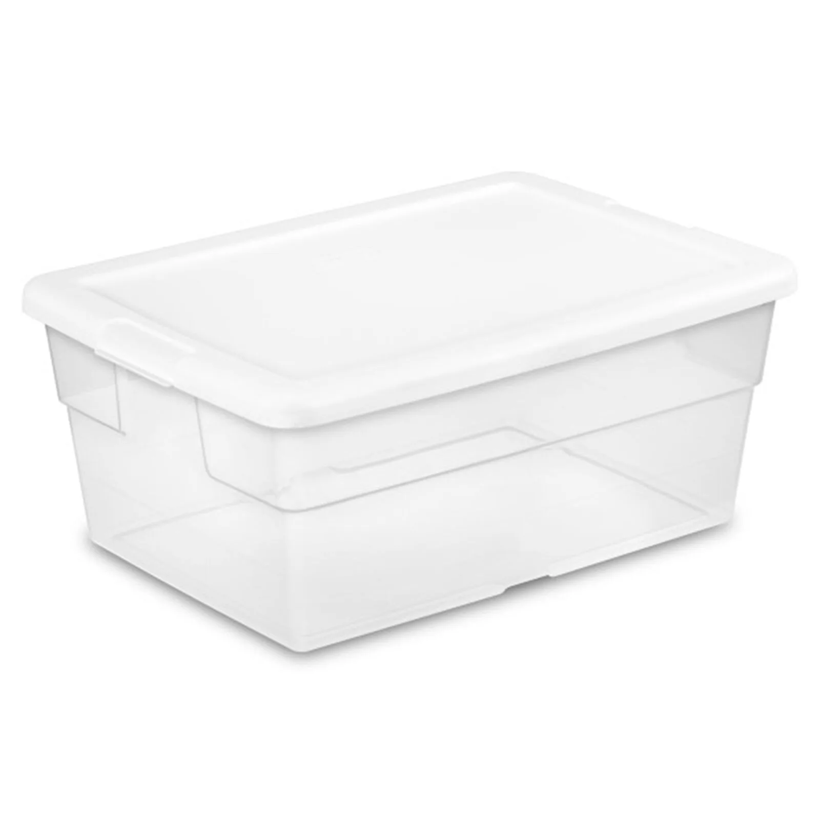 

16 Quart Stacking Storage Box Container Tub with Lid, Clear (12 Pack) United States