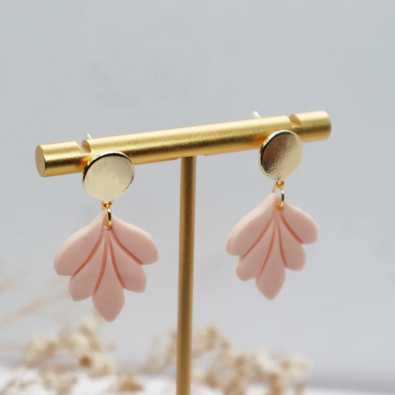 

Fashion Handemad Polymer Clay Earring Geometry Dangle Earrings for Women Girls Trendy Clay Leaf Pendant Earring Jewelry Gift