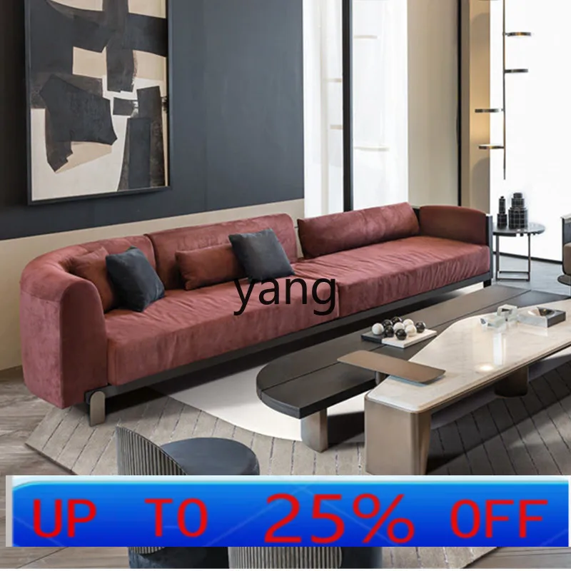 Lmm light luxury small apartment living room single double three-person fabric sofa metal sofa