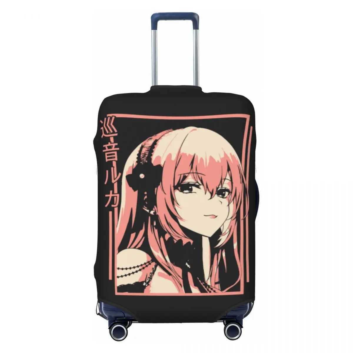 カスタムハツネミク-vocaloid-ロックアニメ荷物カバープロテクターかわいい旅行スーツケース保護カバー-18-32-インチ用
