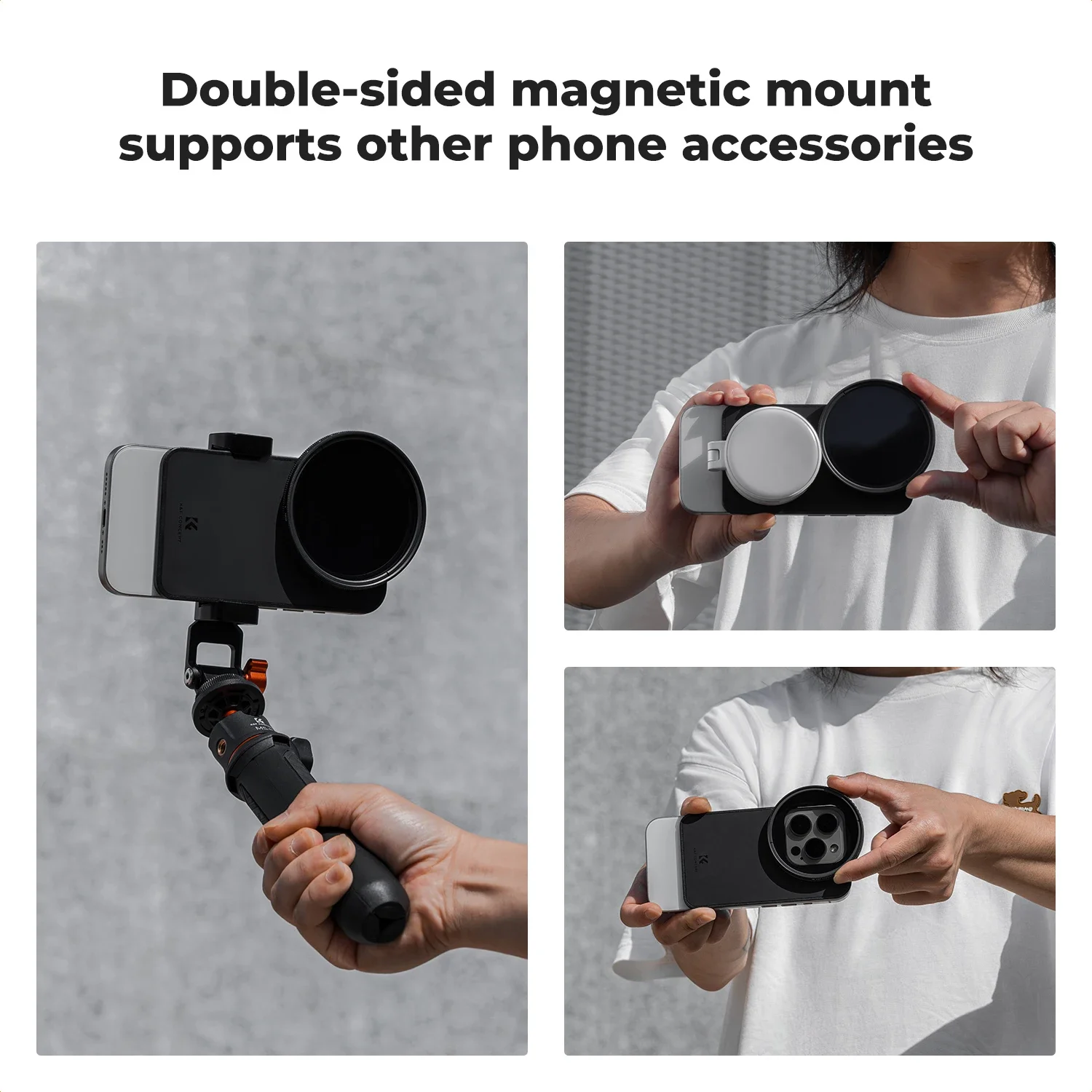 K&F CONCEPT محول حامل قوس مرشح مغناطيسي 6 1 بوصة يناسب المرشحات الملولبة 67 مم مثالي لـ iPhone 16 15 14 Pro MagSafe #6