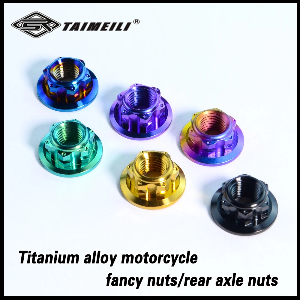 TAIMEILI Titanlegierung, dekorative Flanschmuttern, M4/M5/M6/M8/M10/M12/M14, Ersatzteile für Motorradmodifikationen, 4/8/10 Stück. – Detail 4