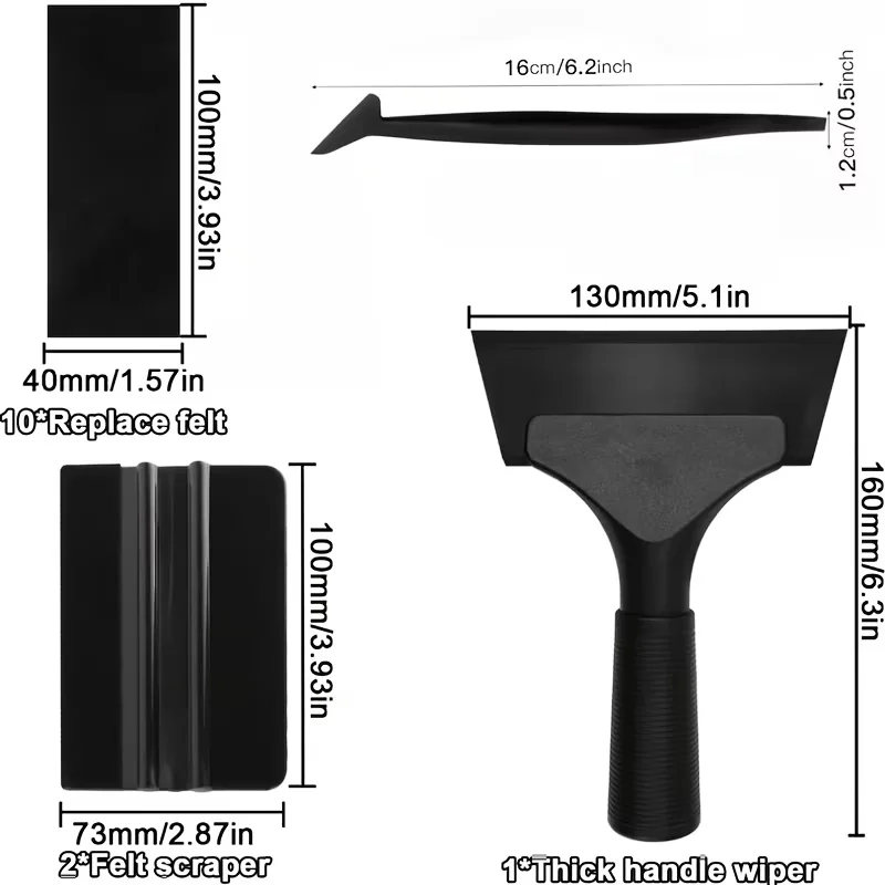 10pcs of Automotive Film Installation Additions, Tools for Applying Vinyl Film on Cars, Window Tinting Tools