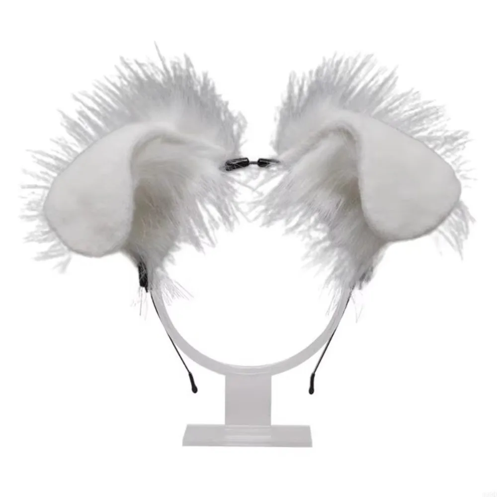 Funny Animal Dog Ears Headband Furry Artificial Lolita Ears Headwear Hair Accessories Reusable Cosplay Headband Stage
