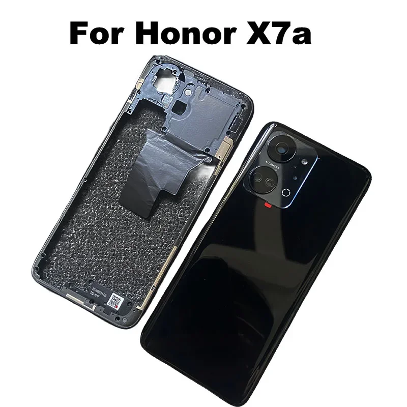 For Huawei Honor X7a Middle Frame Front Bezel Lcd Holder Metal Chassis Back Battery Cover Glass Housing Rear Door RKY-LX1