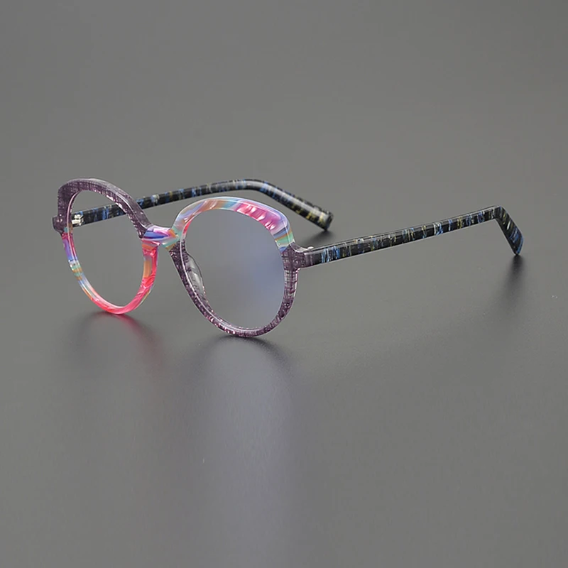 

Color matching personality cat eye fashion myopia glasses frame niche literary retro trend high quality large frame optical glas