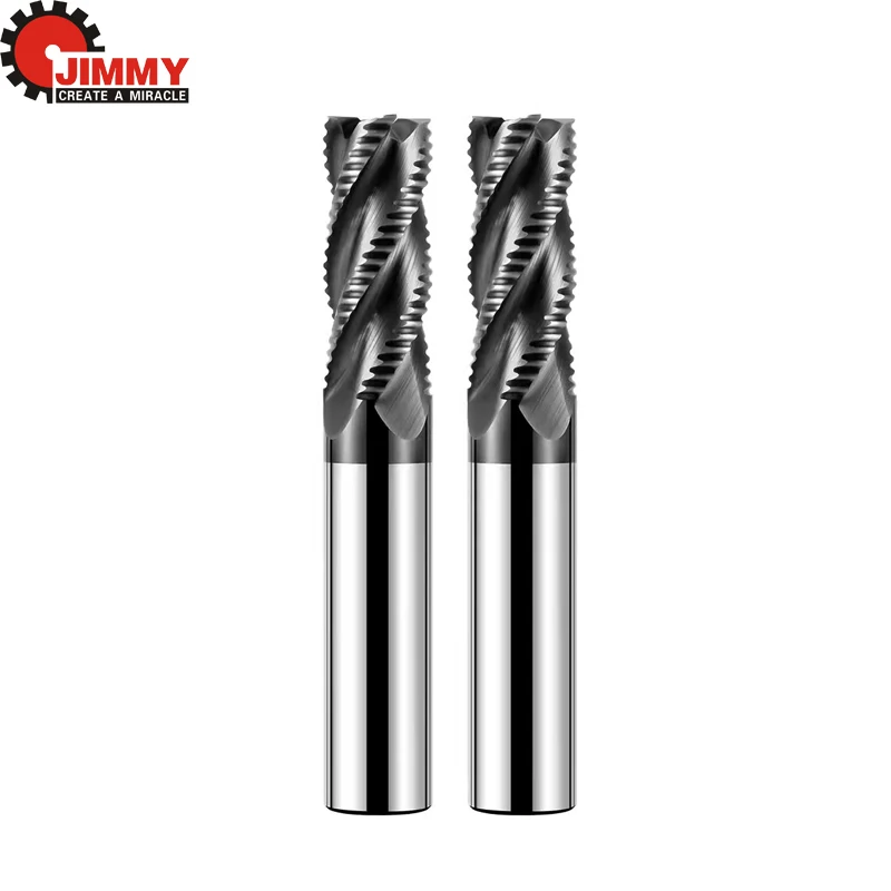 JIMMY Roughing End Mill HRC55 Tungsten Carbide Milling Cutter for Metal Aluminum or Stainless Steel Cnc Machine Milling Tools