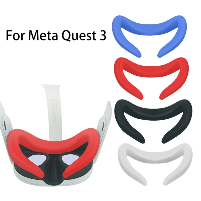 Silicone Cover Eye Pad for Meta Quest 3 Sweat-Proof, Lightproof, Non-Slip