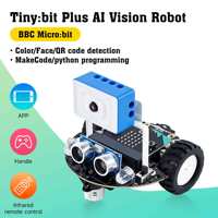 Yahboom Tiny:bit Plus Microbit Robot Car With ESP32 WiFi Camera Module Support APP FPV Control Programmable Toy Kids Coding