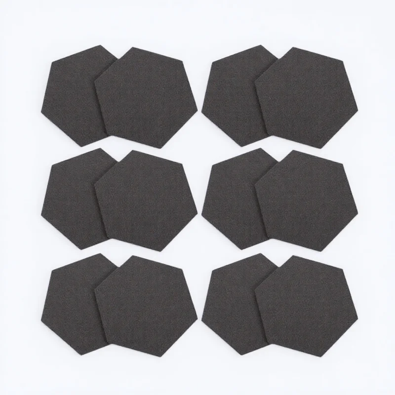 

12Pcs Felt Hexagon Wall Pins Board Self-Adhesive Memo Board Home Office Decorative Bulletin Felt Bulletin Boards