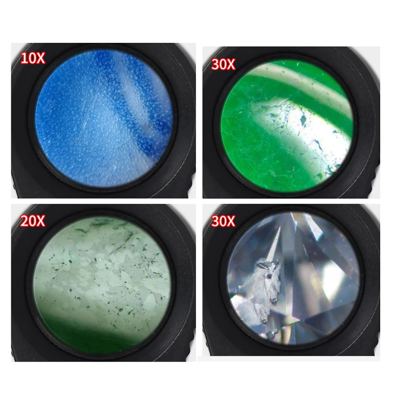 Imagem -04 - Lupa com Luz Dupla Branco uv Led Iluminado Lupa Jóias Diamante Pedra Preciosa Olho Vidro para Reparo 10x 20x 30x 40x