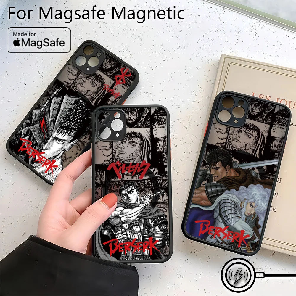 Nouvelle coque de téléphone Anime Berserks Guts pour Samsung Galaxy S26 S25 S24 S23 S22 S21 S20 FE Plus Ultra 5G, coque arrière magnétique mate