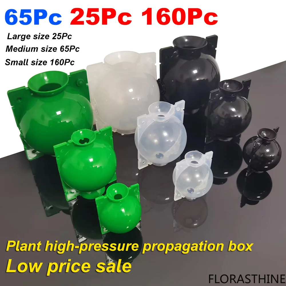 160Pc 25~ Plant Rooting Ball Propagation Rooting Box Reusable Root Plant Growing Box Cuttings Grafting Propagation Pots
