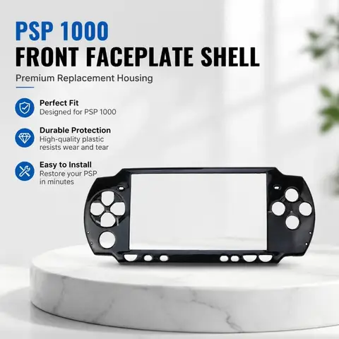 Front Face Cover Shell for PSP 1000 Game Console Original Replacement Upper Housing Panel Complete Outer Casing Damaged Case
