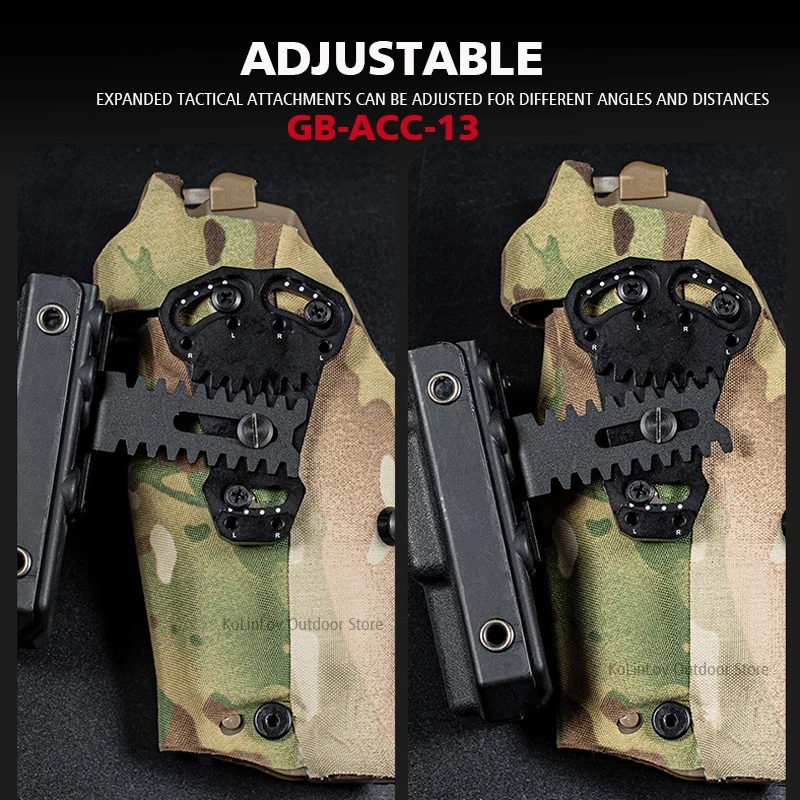 Adaptador de funda de pistola táctica para Airsoft, extensión QLS, puede llevar revista, caja hemostática, caja de función táctica T