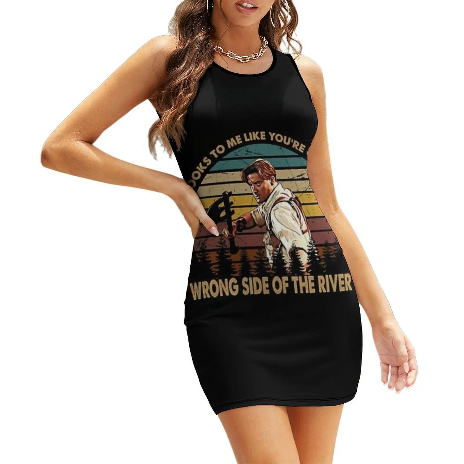 

The River The Mummy Brendan art vintage Sleeveless Sundress elegant women's sets wedding dresses for parties