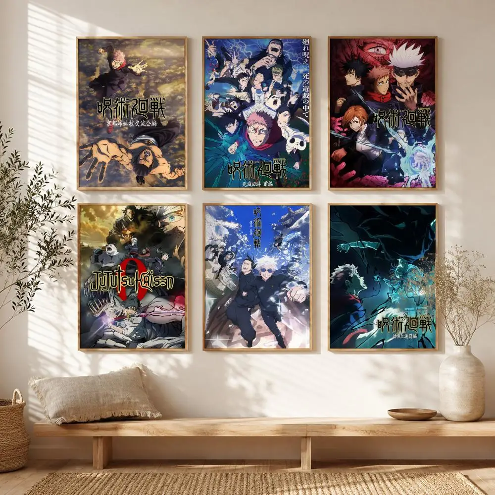 Dark Shonen Anime J-Jujutsu Kaisen Poster All-match HD Waterproof Self-Adhesive Wall Art Sticker For Home Bedroom