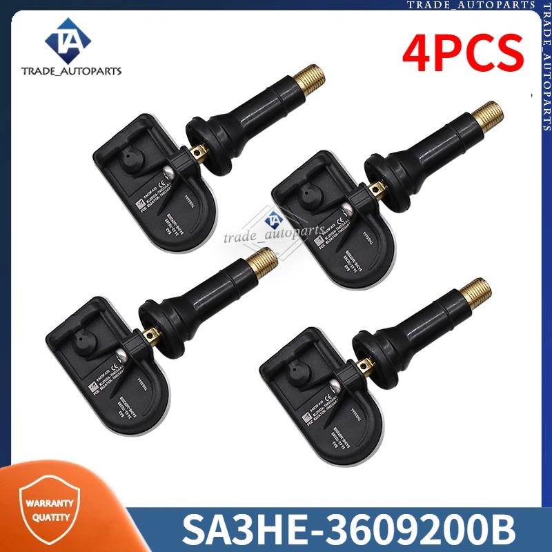 

SA3HE-3609200B для BYD Song PLUS DM-i/Song PLUS EV/Yuan PLUS e9, датчик системы контроля давления в шинах, 4 шт./лот, TPMS SA3HE3609200B