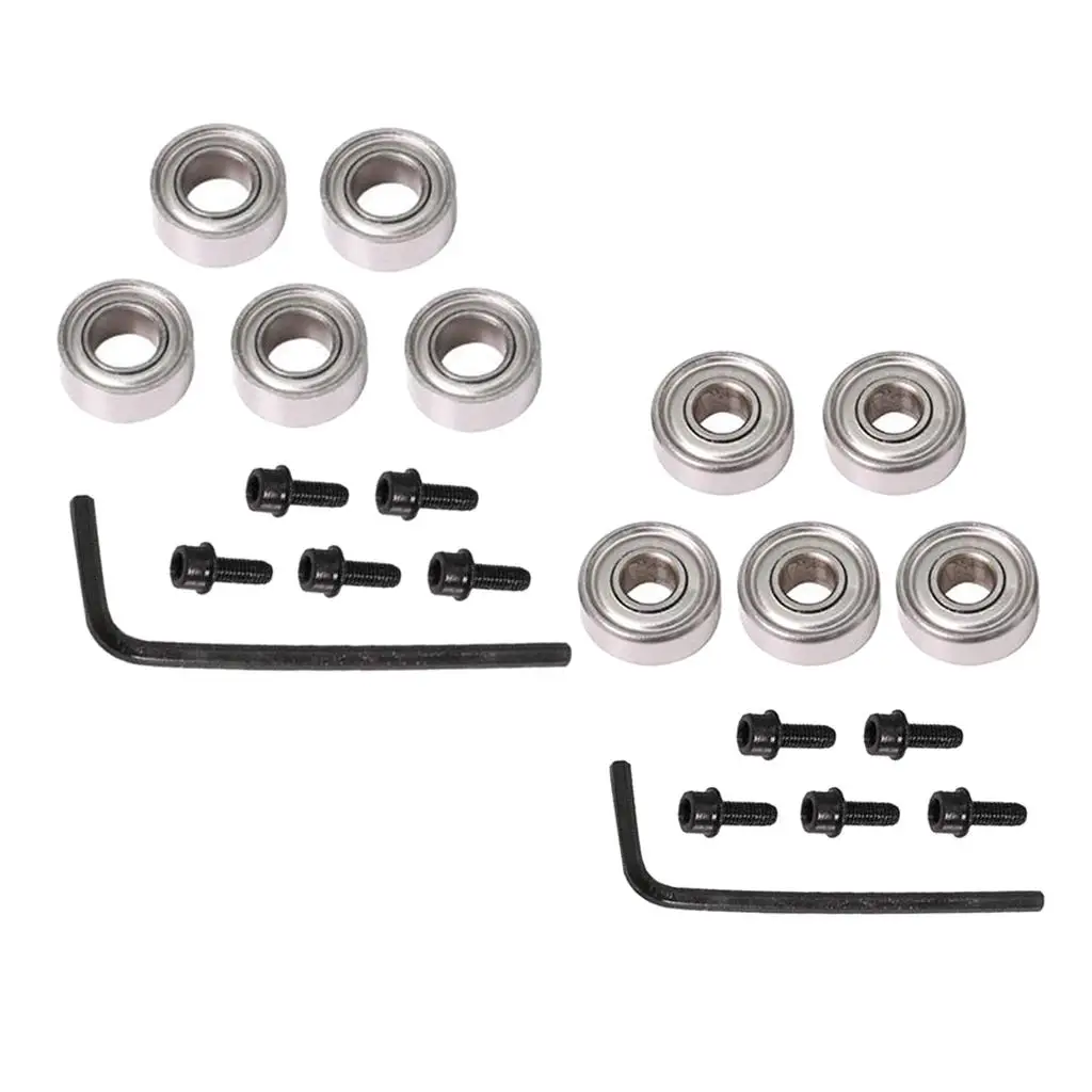 

Steel Router Bit Bearing Set High Precision Top Bearings Accessory Kit for Woodworking Milling Cutter
