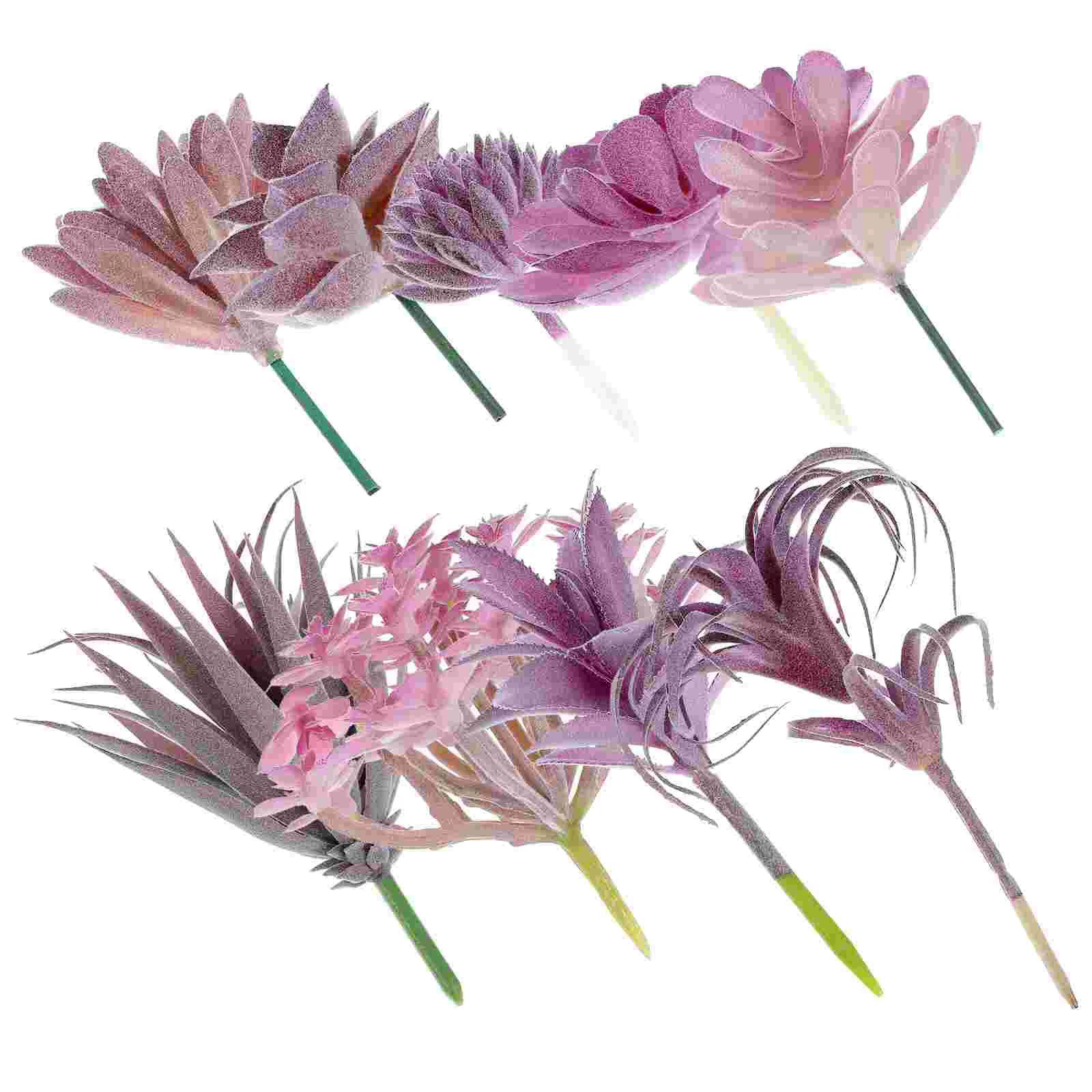 

9 Pcs Fake Plant Simulated Succulents Decoration Plants Faux Plastic Artificial Greenery Garland Planters