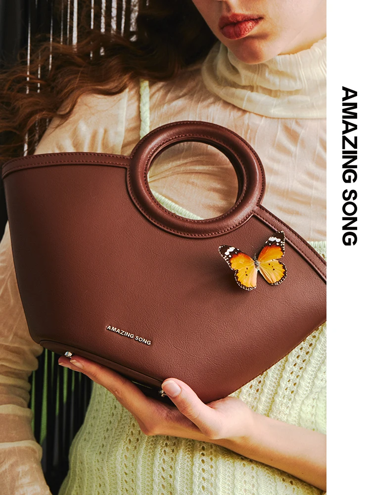 Amazing Song Shell Bag Handbag Niche Leather Ol Cross-Body Bag