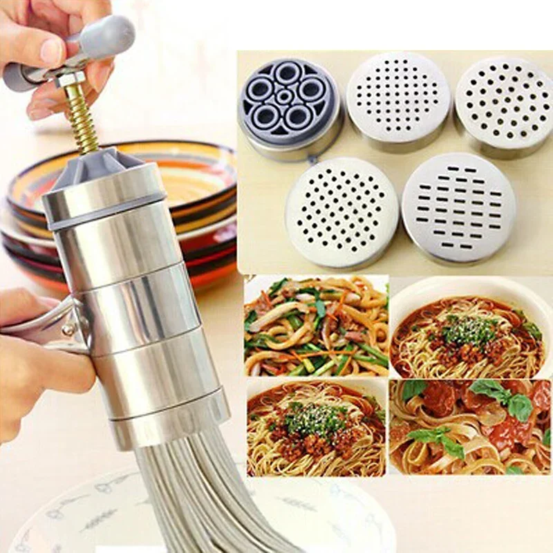 Household Manual Noodle Maker Stainless Steel Fresh Pasta Machine Small Noodle Press Pasta Roller Machine Kitchen Tools