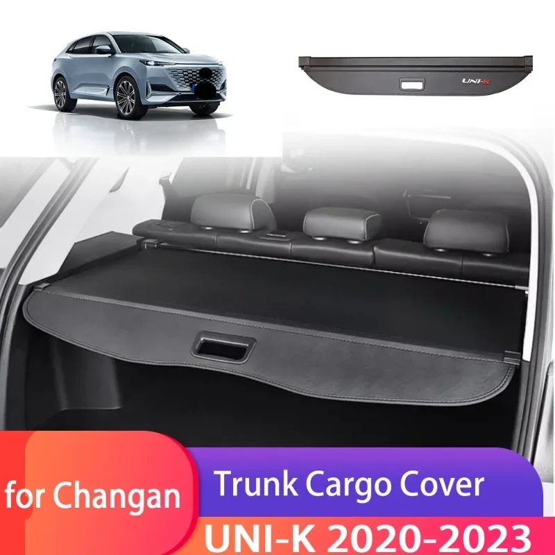 Car Trunk Cargo Cover For Changan UNI-K 2020 2021 2022 2023 Luggage Storage Security Shield Curtain Partition Mat Accessorie