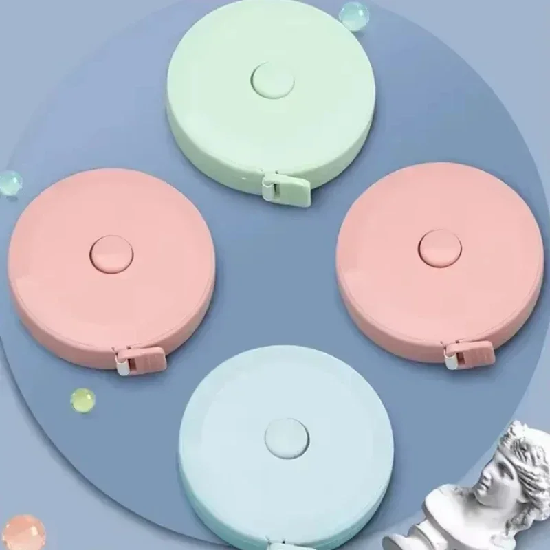 3/5Pcs Cute Macaron Color 1.5-meter Automatic Telescopic Tape Measure for Measuring Clothes Mini Tape Measure and Soft Measure