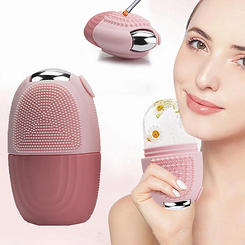 2 في 1 الجليد بكرة الوجه غوا شا الانتفاخ الأسطوانة رفع الكنتوري أدوات آيس كيوب صواني كرات الثلج مدلك الوجه العناية بالجمال #1