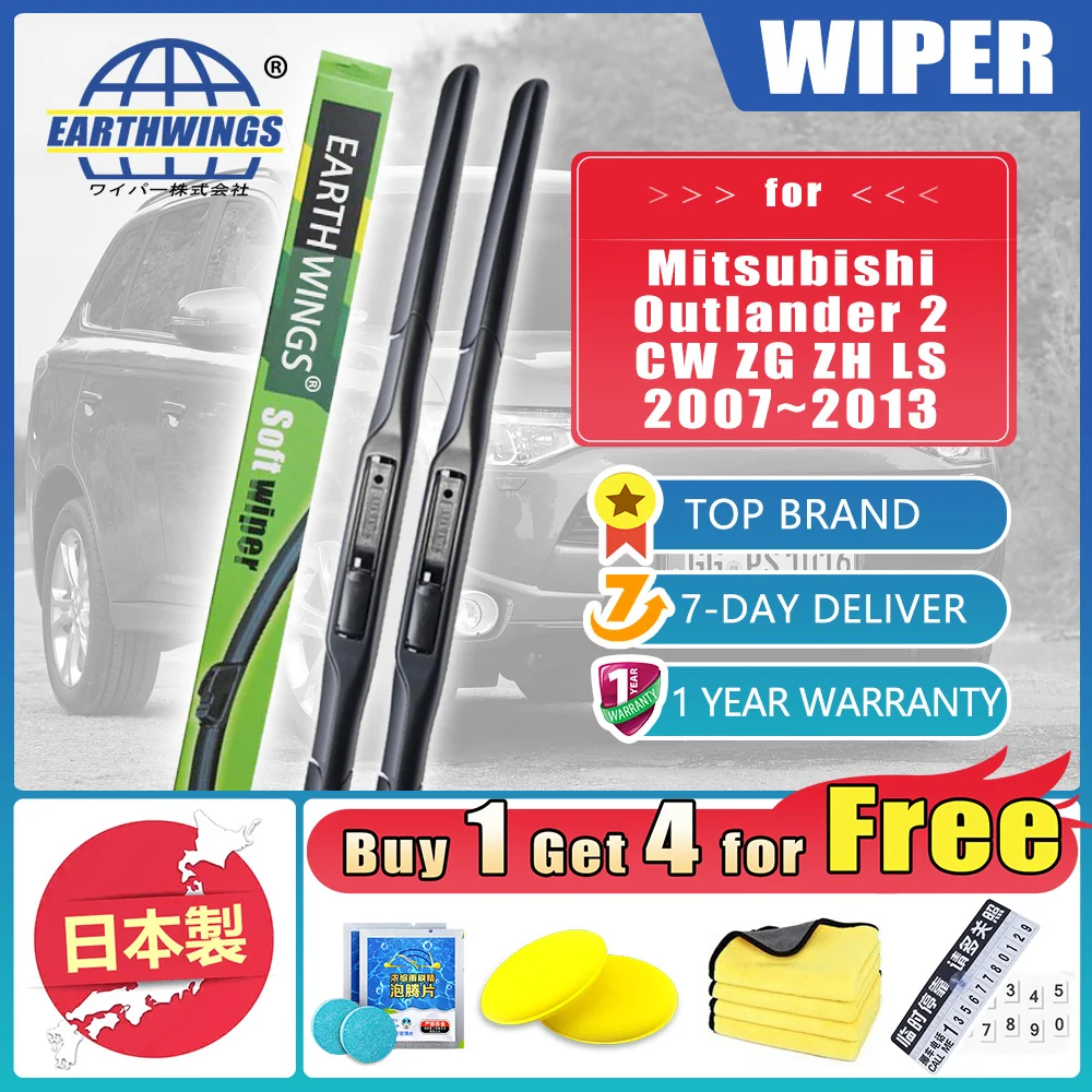 

For Mitsubishi Outlander 2 CW ZG ZH 2007 2008 2009 2010 2011 2012 2013 LS Car Front Wiper Blades Bruches Windscreen Accessories